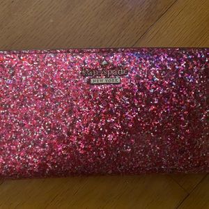 Kate Spade ♠️ pink glitter wallet
